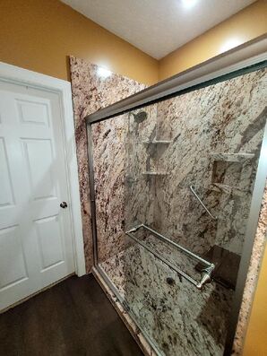 Bathroom Remodeling (New Paint, Flooring, Garden Tub to Shower Conversion, New Lighting) in Deatsville, AL (4)