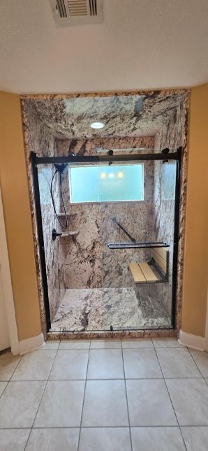 Bathroom Remodeling in Deatsville, AL
Full Remodel, Garden Tub Conversion into a Shower, The Old Shower into a New Linen Closet, New Vanity, New Tile Flooring, and a Full Paint Job.
(Charlie Jr., Mike, & Landon) (2)