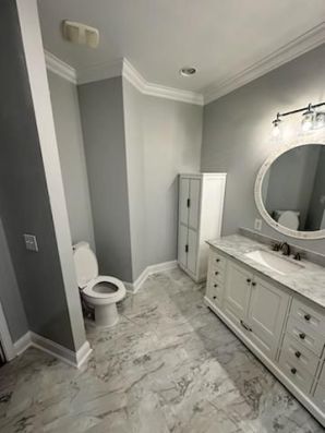 Bathroom Remodel in Tallassee, AL

Built New walls, New Painting, New Tile Flooring, Removed a Garden Tub and converted it over to a Shower, New Vanity, New Plumbing, New Lighting, Removed the Old Shower and converted it to a cabinet area, New Mirrors

(Garrett & Mike) (6)