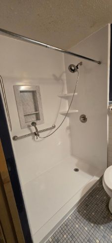 Senior Tub to Shower Conversion for Safety in Prattville, AL
(Charlie Jr & Mike) (2)