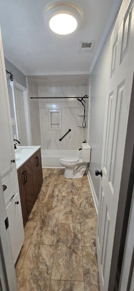 Before & After Bathroom Remodel in Wetumpka, AL (Charlie Jr. & Mike)
Structural Damage that we had to Repair & Replace Floor Joist, Sub- Floor, Studs in the Wall, Ceiling Sheet Rock and Framing it was a Mess before doing the Remodel Stage. The Remodel was Everything, New Shower , New Flooring, New Vanity, Painting, All New Plumbing, New Lighting (9)