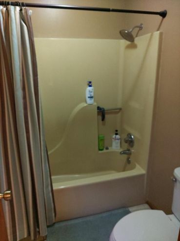 Before & After Tub to Shower Conversion in Wetumpka, AL
(Charlie Jr and Mike)
New Luxury Bathroom Vinyl Flooring Installed (1)