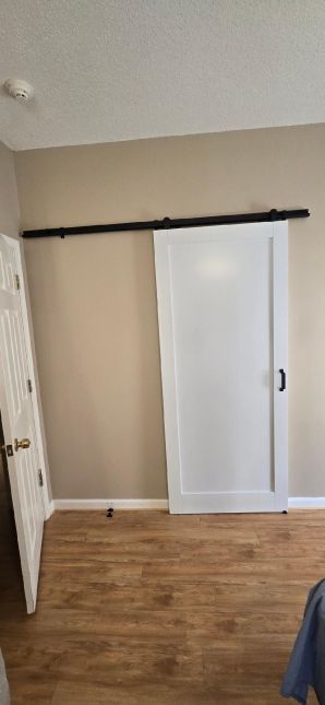 Full Bathroom Remodel in Plantersville, AL (Charlie Jr, Mike, and Landon)
New Tub to Shower, New Closet Area, New Flooring, New Lighting, Painting, and a Barn Door for the Entry Door. (7)