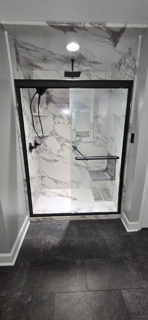 Bathroom Remodeling in Prattville, AL

Full Remodel for the Matarrese Family in Prattville , Alabama by Charlie Jr and Mike . Full Paint Job,Garden Tub to Shower Conversion, New Vanity, Removal of the Old Shower Converted to a Storage area, Enclosing the Toilet area with a Doorway and  Installing New Tile Flooring from the Old White to Mist Black (3)