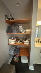 Bathroom Remodeling in Prattville, AL

Full Remodel for the Matarrese Family in Prattville , Alabama by Charlie Jr and Mike . Full Paint Job,Garden Tub to Shower Conversion, New Vanity, Removal of the Old Shower Converted to a Storage area, Enclosing the Toilet area with a Doorway and  Installing New Tile Flooring from the Old White to Mist Black (5)