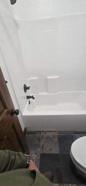 Bathroom Remodeling in Swift Creek, AL
Guest Bathroom, Tub to Shower Conversion, Full Paint Job, New Tile Flooring, Removing a wall Charlie Jr & Mike (3)