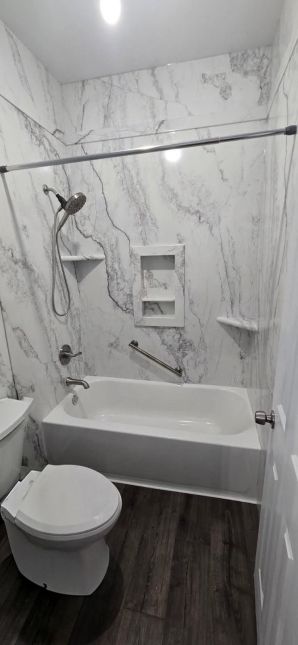 Bathroom Remodeling in Prattville, AL    New Flooring , Painting , New Lighting , New Vanity Top, Tub Rebuild    (Mike & Landon) (4)